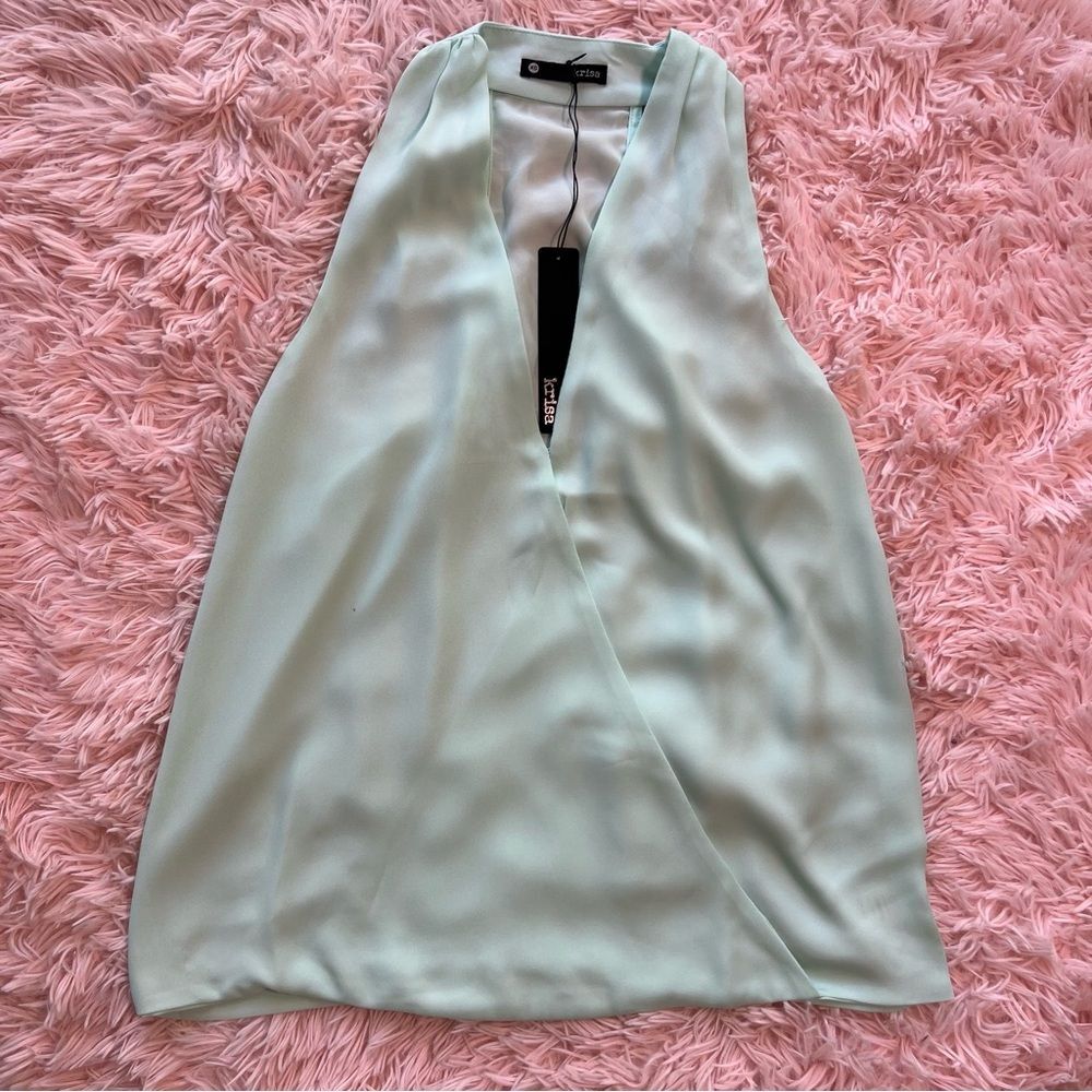 Karisa Surplice Tank in color Myth NWT size XS